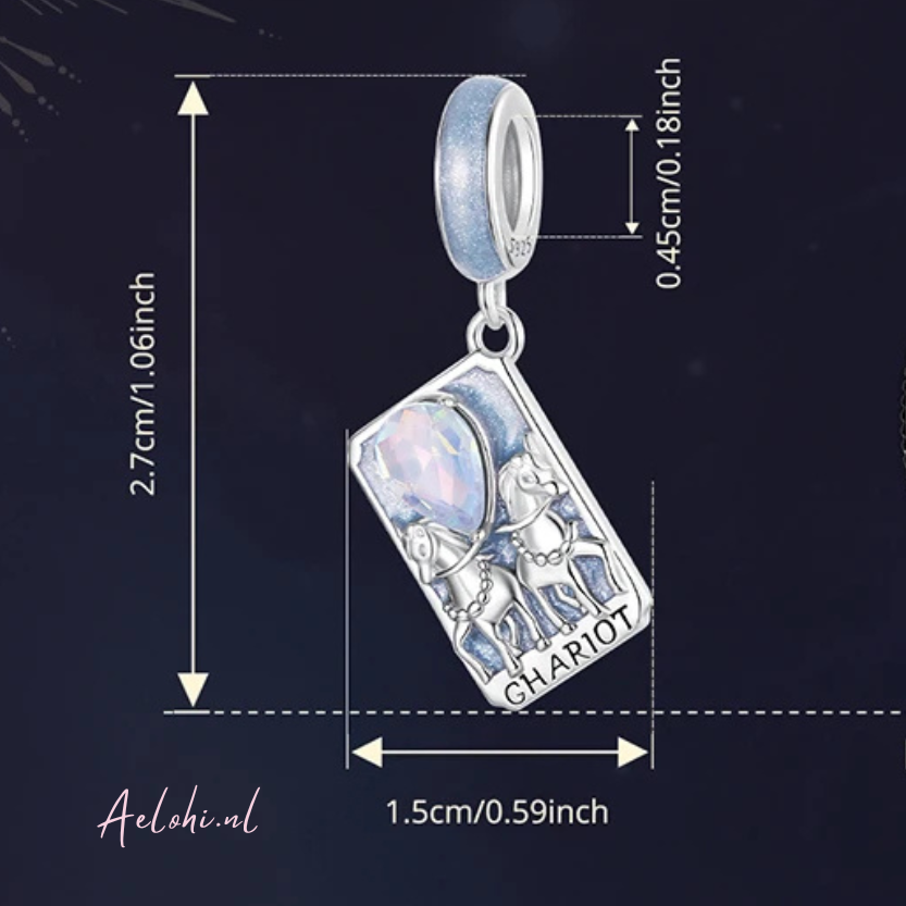 The Chariot Tarot Charm – Sterling Silver | Miracles and Magic Collection