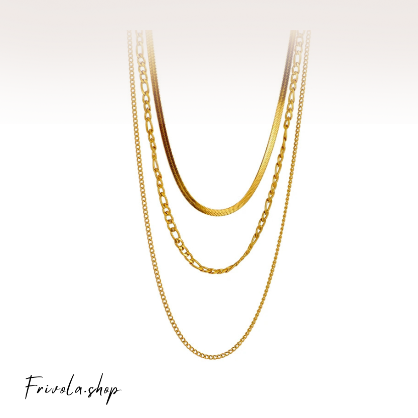 Layered Luxury Stainless Steel Necklace Set