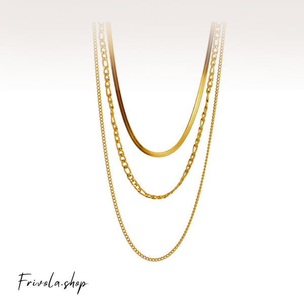 Layered Luxury Stainless Steel Necklace Set