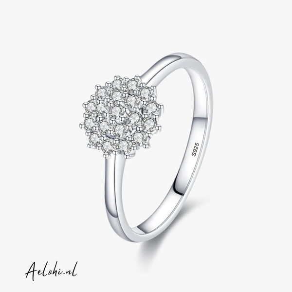 Bloom Grace - Sterling Zilveren ring met Zirkonia