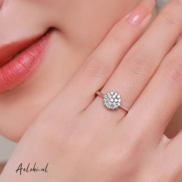 Bloom Grace - Sterling Zilveren ring met Zirkonia