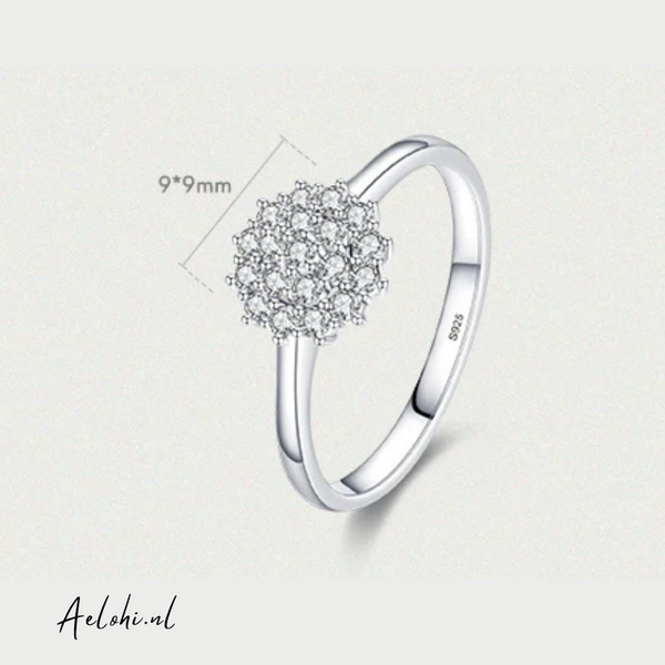 Bloom Grace - Sterling Zilveren ring met Zirkonia