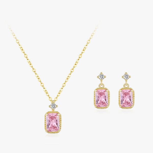 Florence - Sieradenset – Roze & Witte Zirkonia
