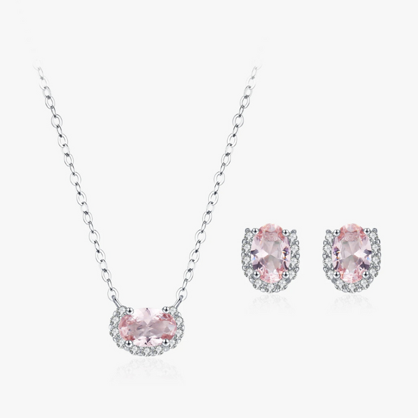 Josephine - Schmuckset - Rosa &amp; Weißer Zirkonia