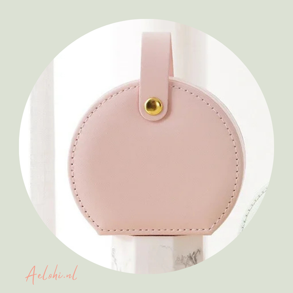 Compact jewelry box for earrings, necklace, bracelet and rings