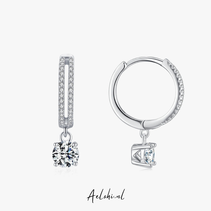 Rome - Sterling Zilveren Oorbellen met Zirkonia – Tijdloze Elegantie