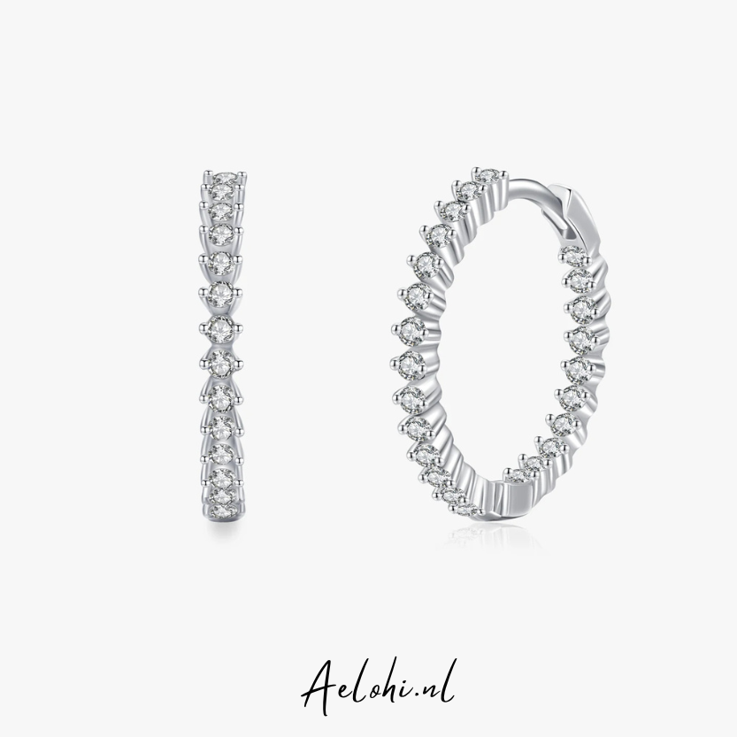 Zavina - Silver Earrings with Zirconia - Timeless Elegance