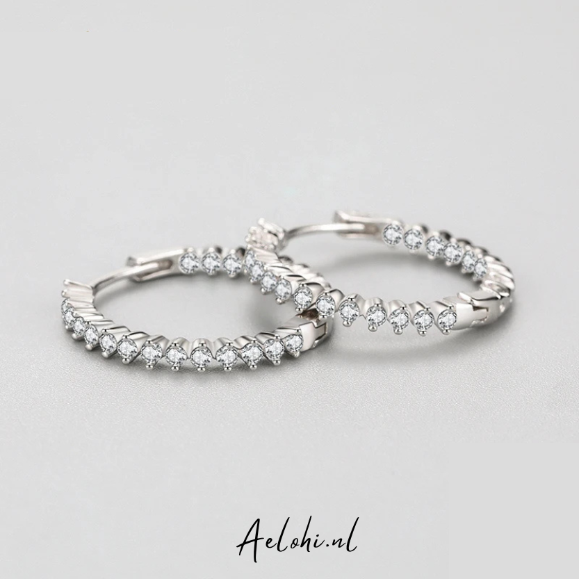 Zavina - Silver Earrings with Zirconia - Timeless Elegance
