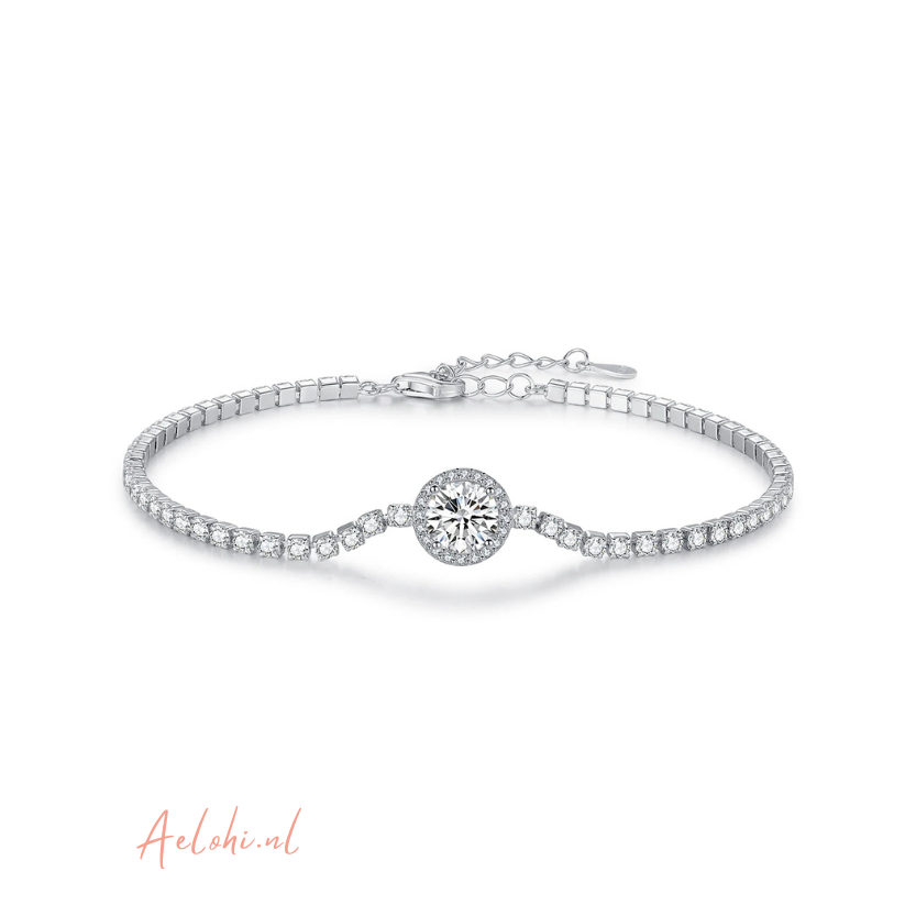 Jill – Sterlingsilberarmband mit Zirkoniasteinen | Aelohi