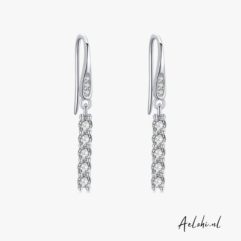 Shariva - Silver earrings with Zirconia