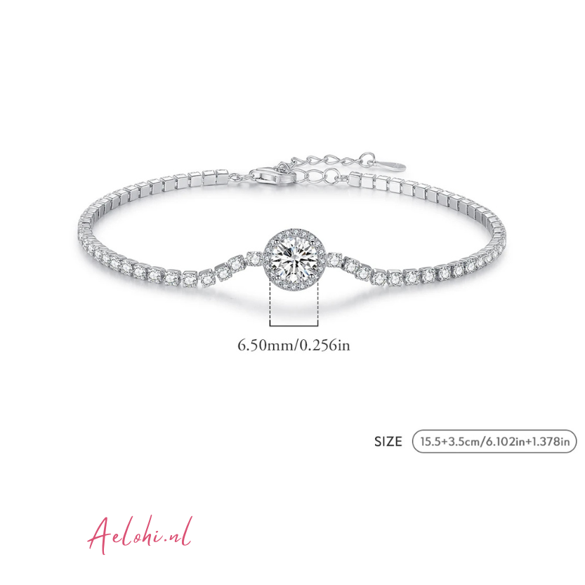 Jill – Sterlingsilberarmband mit Zirkoniasteinen | Aelohi