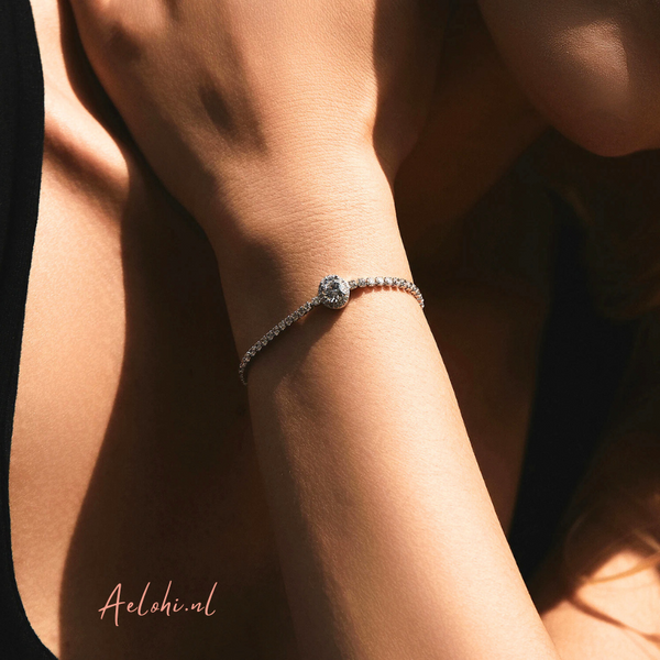 Jill – Sterlingsilberarmband mit Zirkoniasteinen | Aelohi