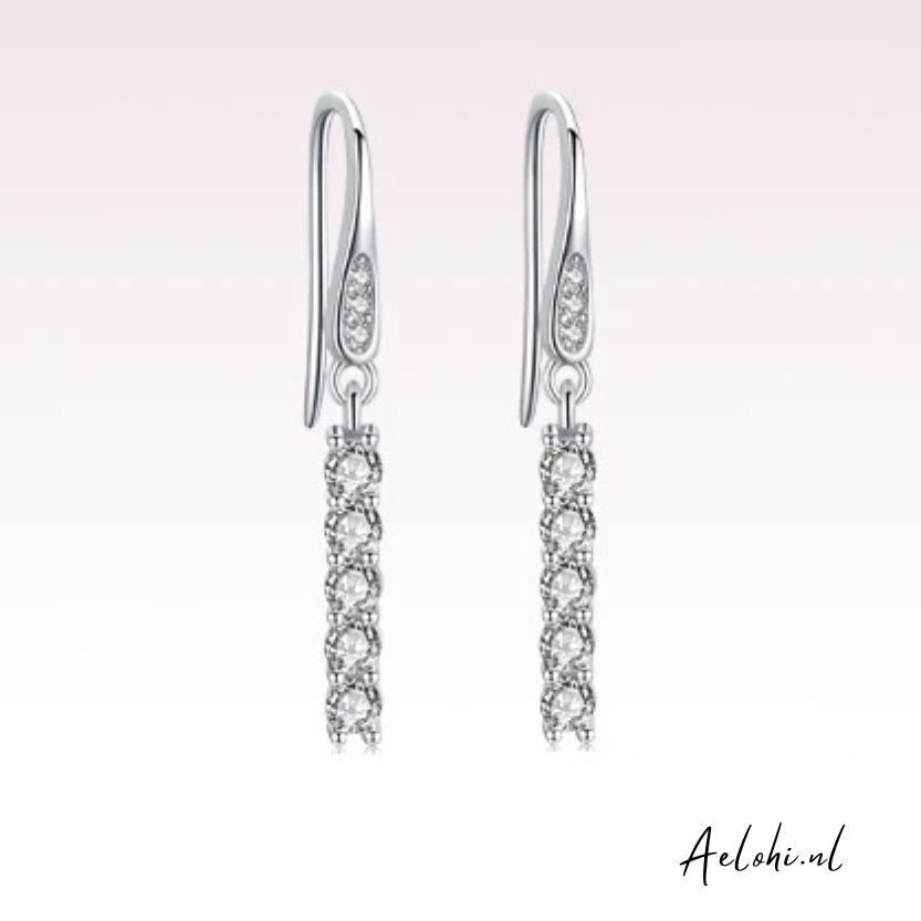 Shariva - Silver earrings with Zirconia