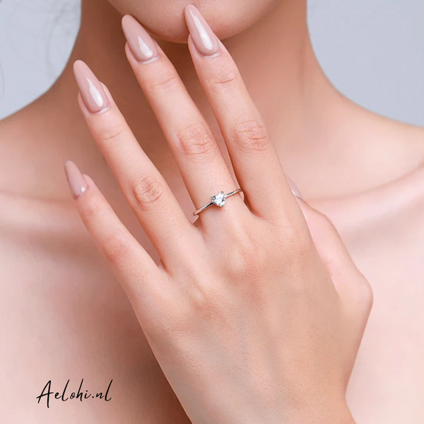 May - Heart Zirconia Ring Sterling Zilver