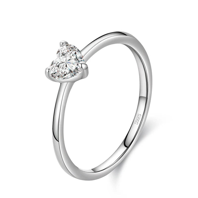 Mai - Herz Zirkonia Ring Sterling Silber