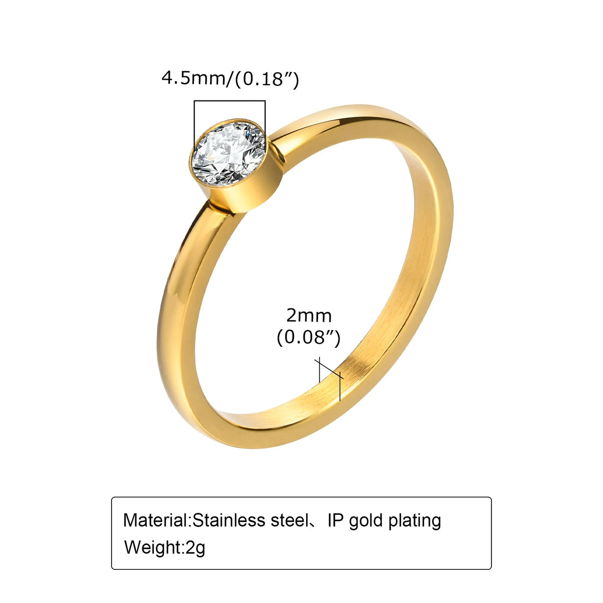 Stahlring mit Zirkonia 