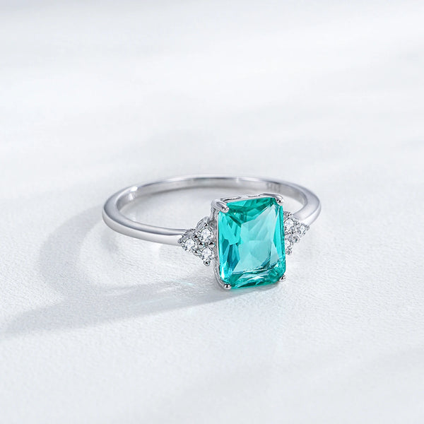 Genevienne – Schmuckset – Cyan- und weiße Zirkonia