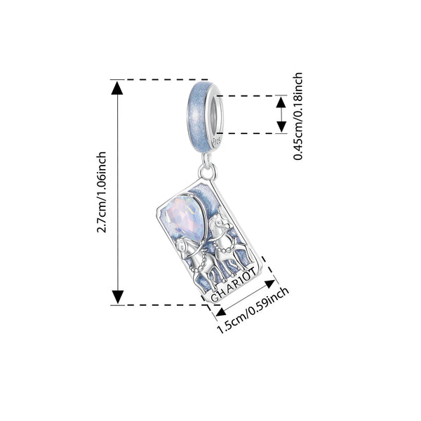 The Chariot Tarot Charm – Sterling Silver | Miracles and Magic Collection
