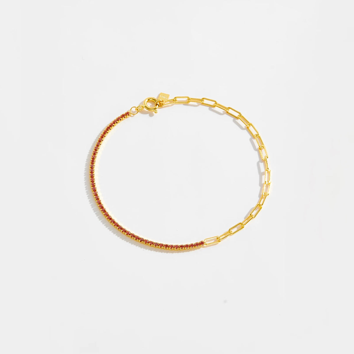 Felicity - Zilveren Goldplated Zirconia Tennisarmaband