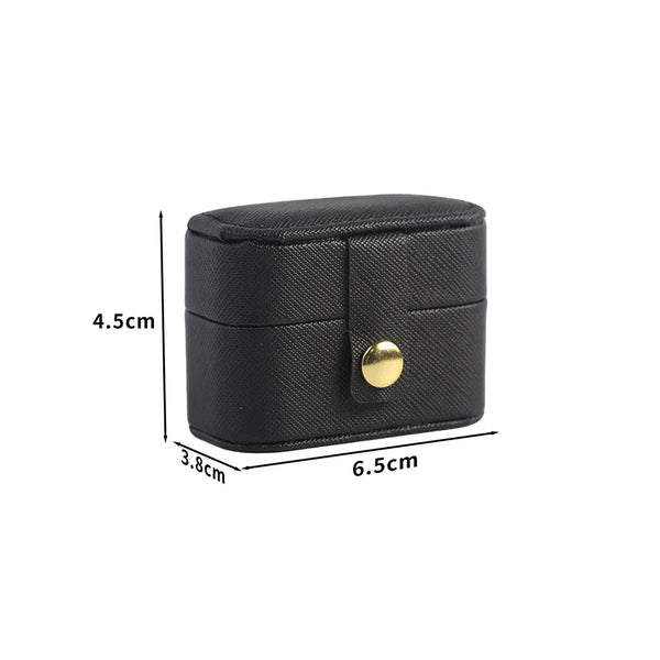 Compact Jewelry Box for Rings &amp; Earrings – Black or White