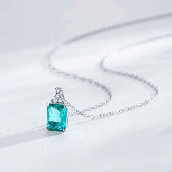 Genevienne – Schmuckset – Cyan- und weiße Zirkonia