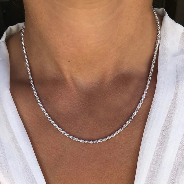 3mm Seilkette Halskette Damen